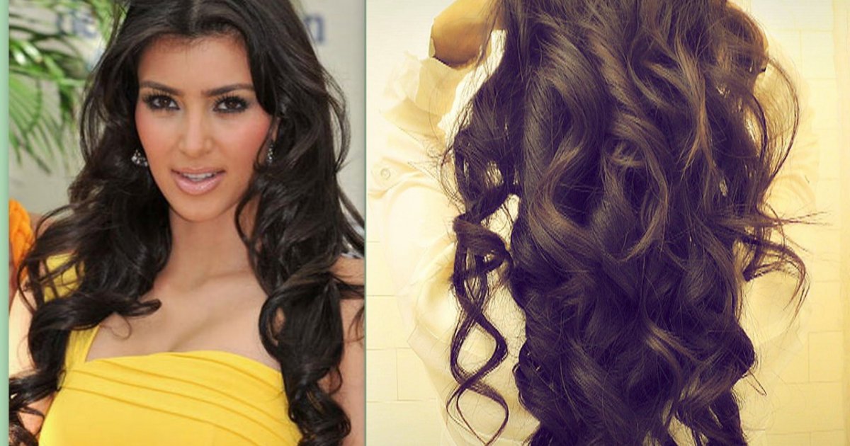 Kim Kardashian Hair Tutorial Curl Long Big Kim Kardashian Hair Tutorial Curl Long Big